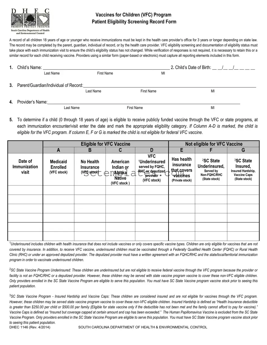 Fill Your Dhec 1146 Template