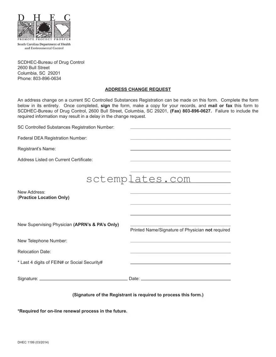 Fill Your Dhec 1199 Template