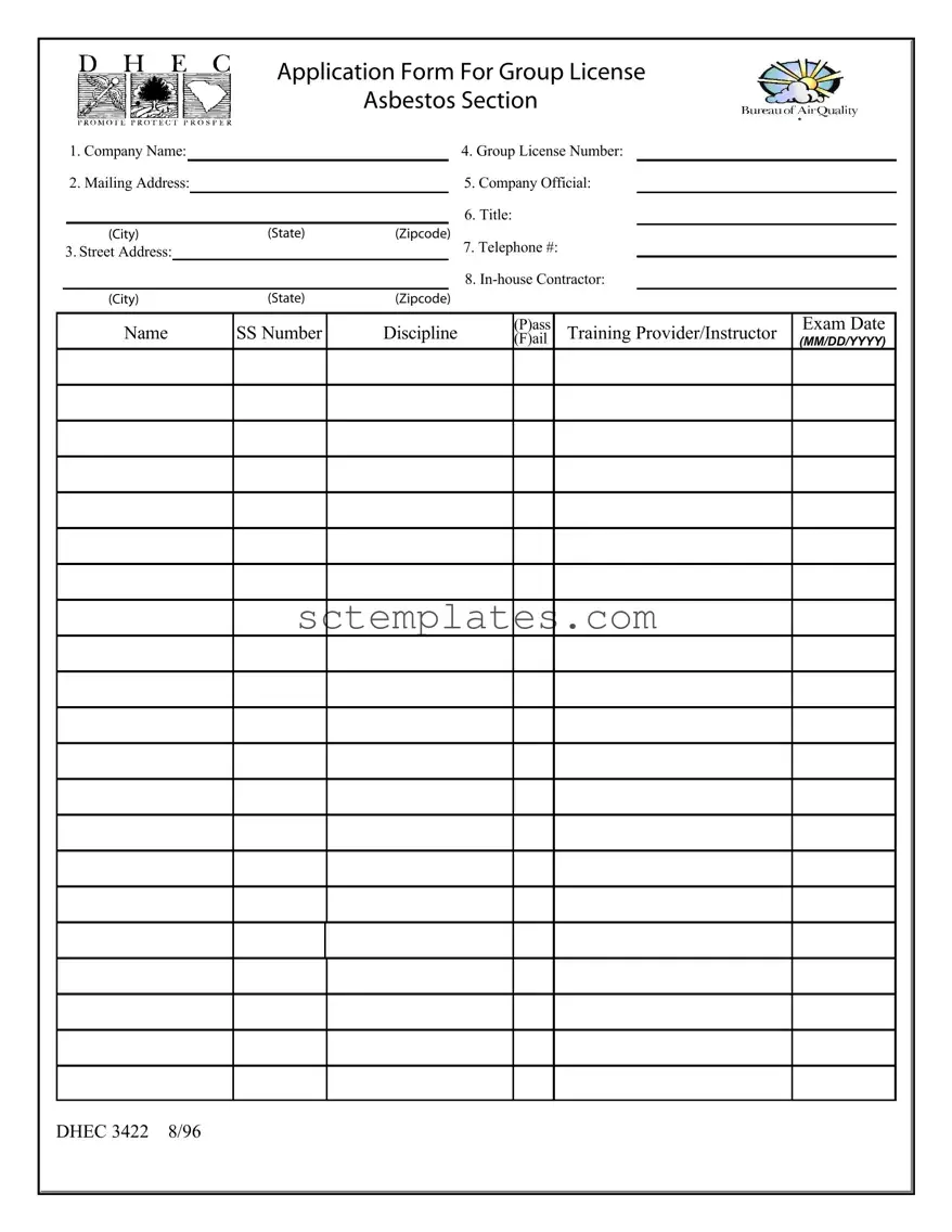 Fill Your Dhec 3422 Template