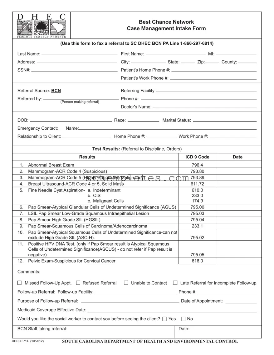 Fill Your Dhec 3714 Template