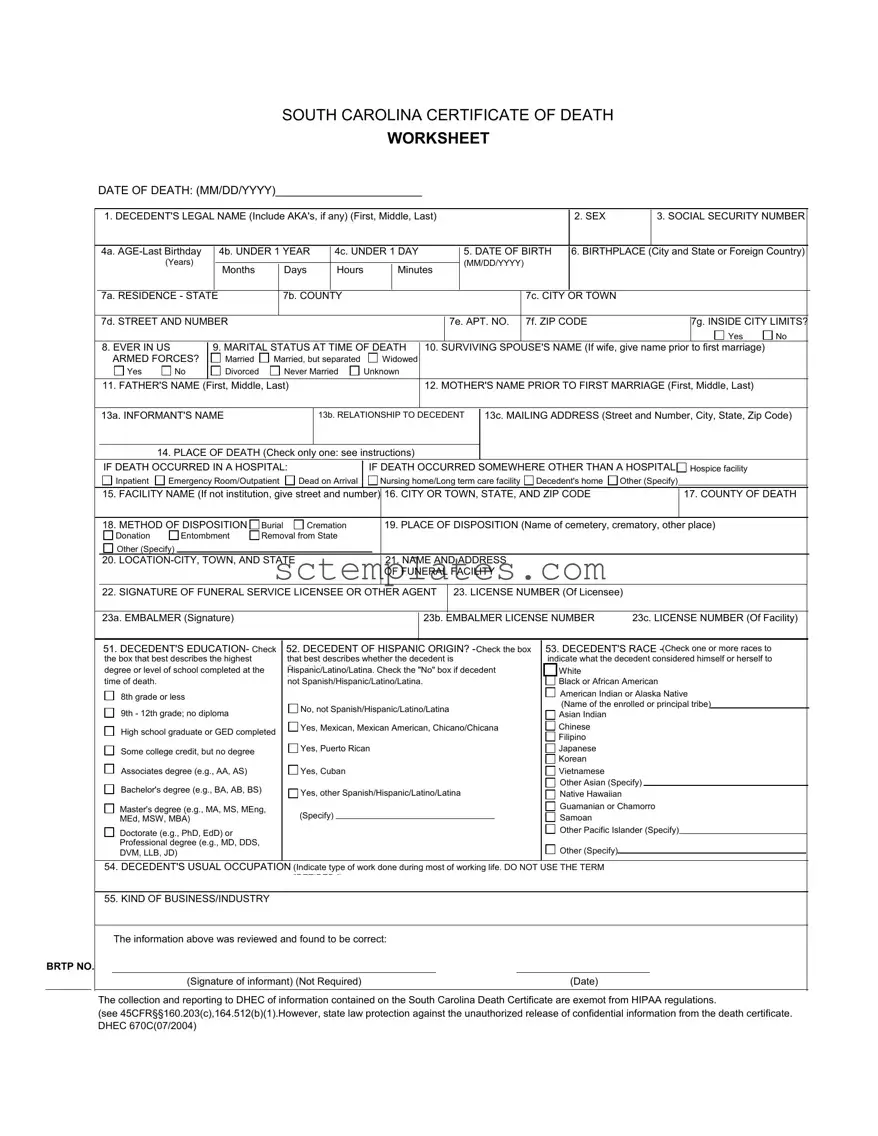 Fill Your Dhec 670C Template
