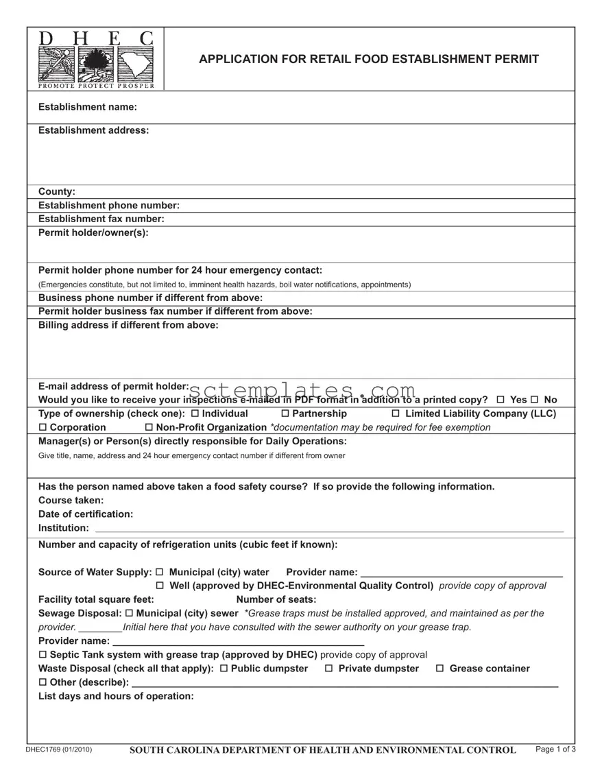 Fill Your Dhec1769 Template