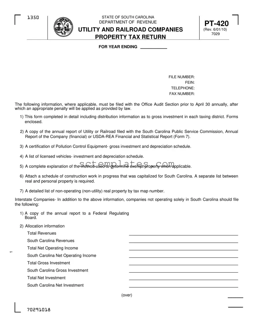 Fill Your Pt 420 Template