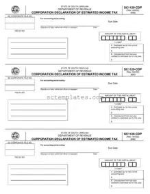 Fill Your Sc 1120 Cdp Template